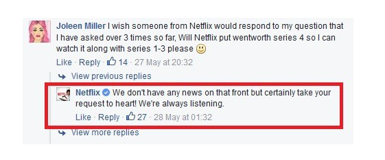 Social Customer Service Netflix