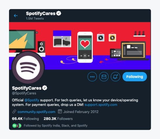 Social Customer Service Spotify