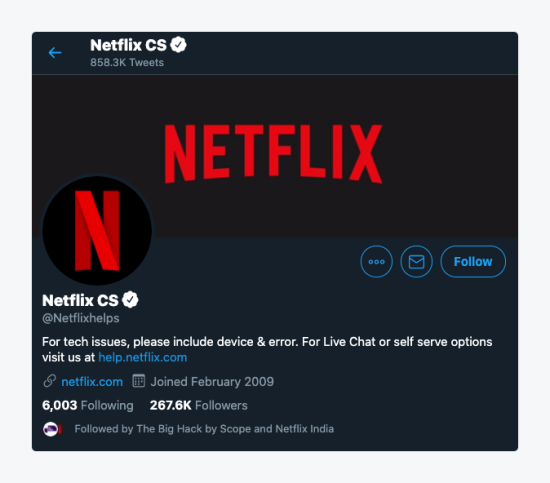 Social Customer Service Netflix