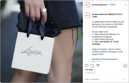Giveaways on Instagram
