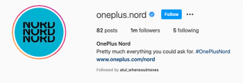 Oneplus Nord Instagram