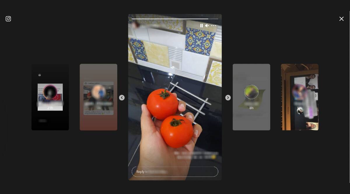 Instagram Desktop Stories New layout