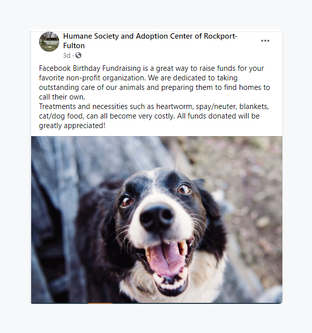 Facebook Birthday Fundraising