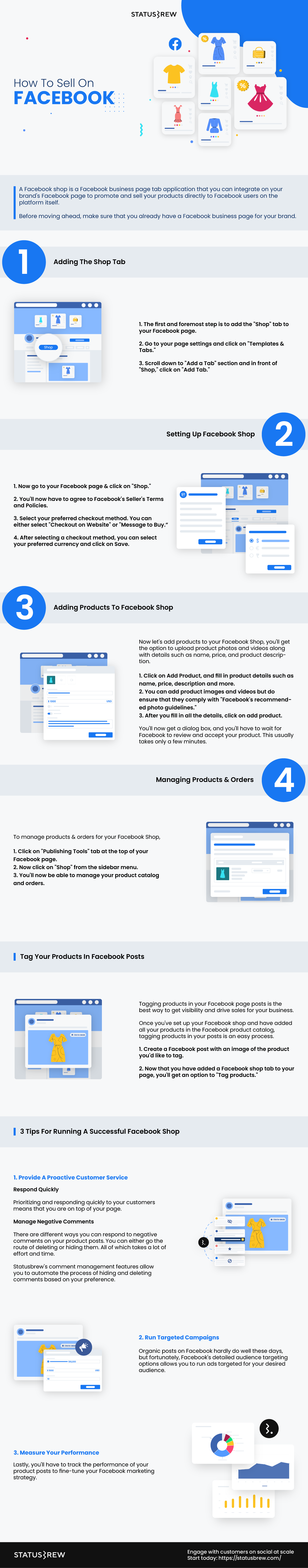 Setting up a Facebook shop Infographic