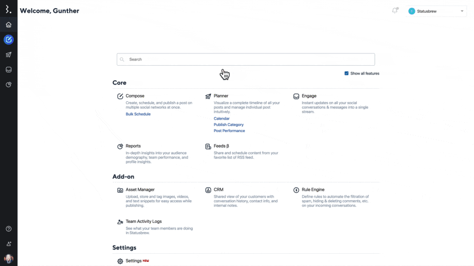 Schedule content on social media