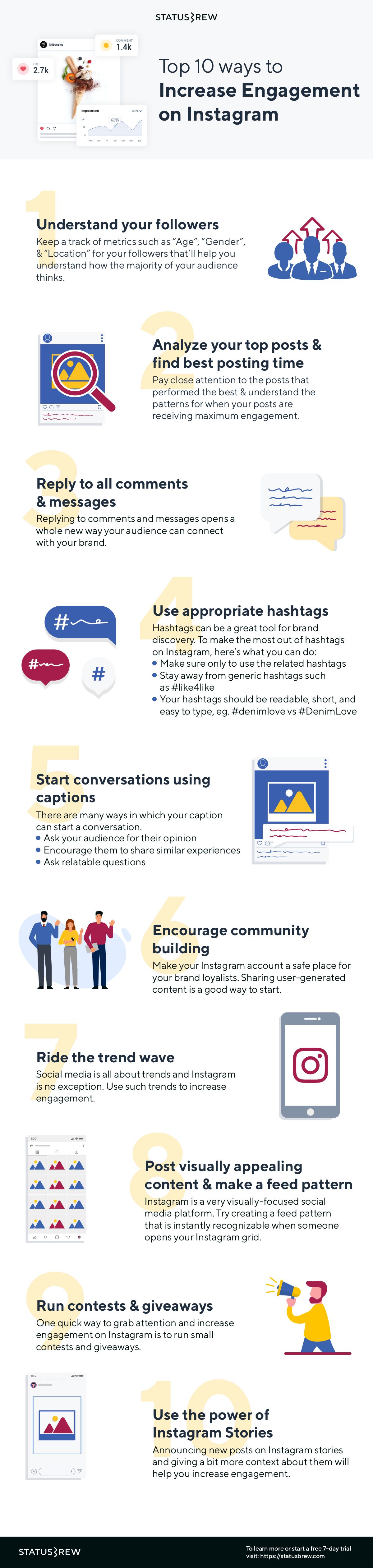 Increase Engagement On Instagram Infographic