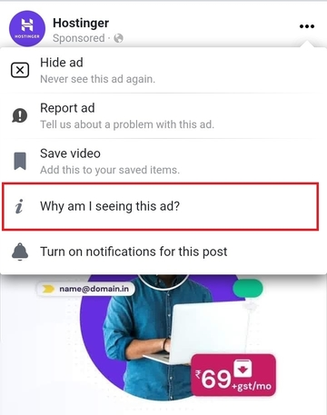 Why Am I Seeing This Ad Facebook