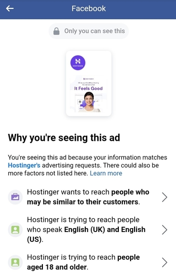 Why Am I Seeing This Ad Facebook