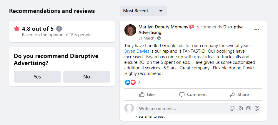 Disruptive Advertising Facebook