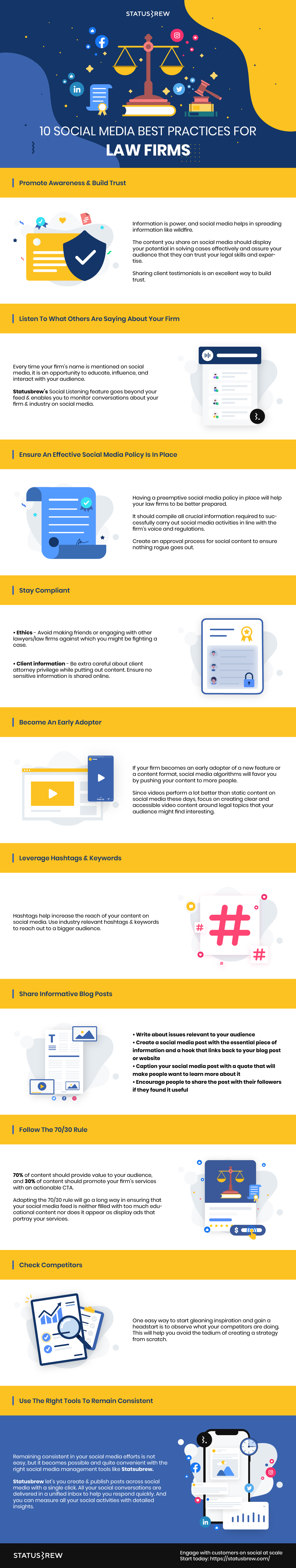 Social media for law firms Infographic