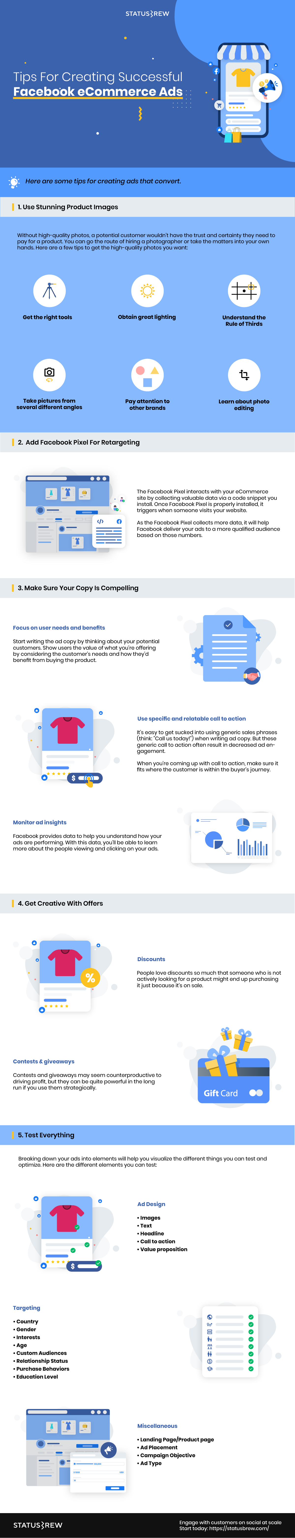Tips to create successful Facebook eCommerce ads Infographic