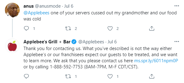 Applebee's Grill + Bar Twitter