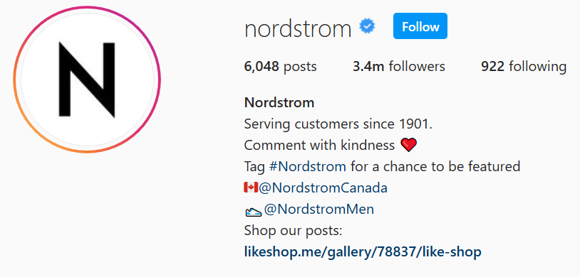 Nordstrom Instagram
