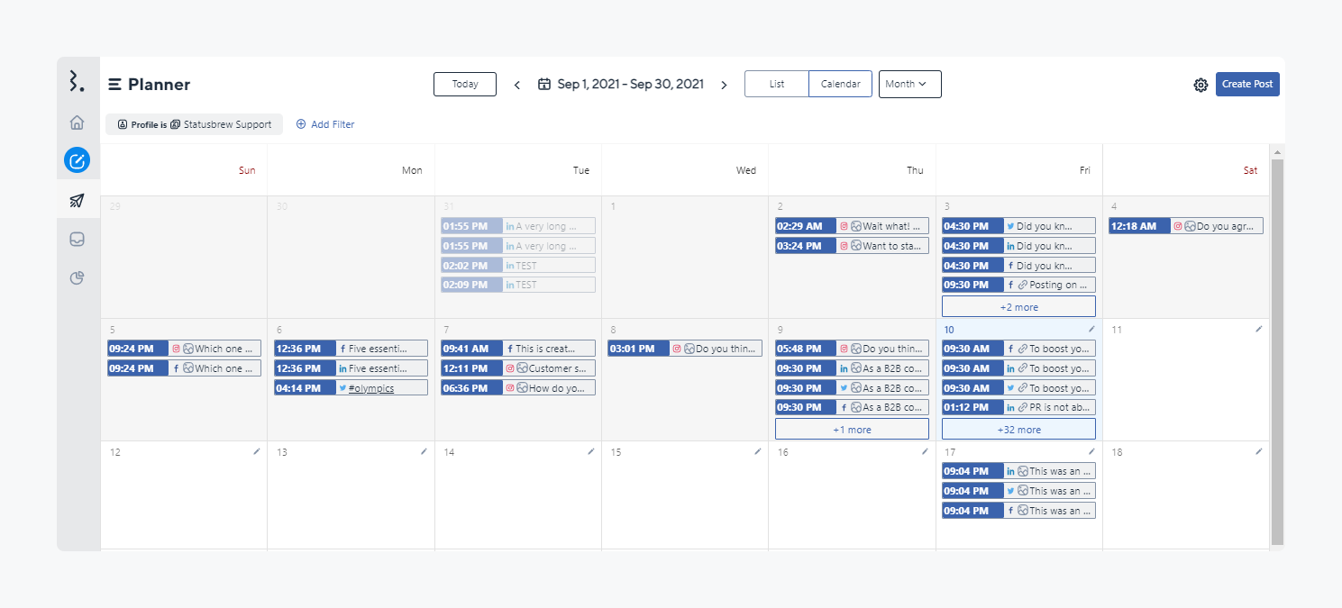 Social Media Calendar