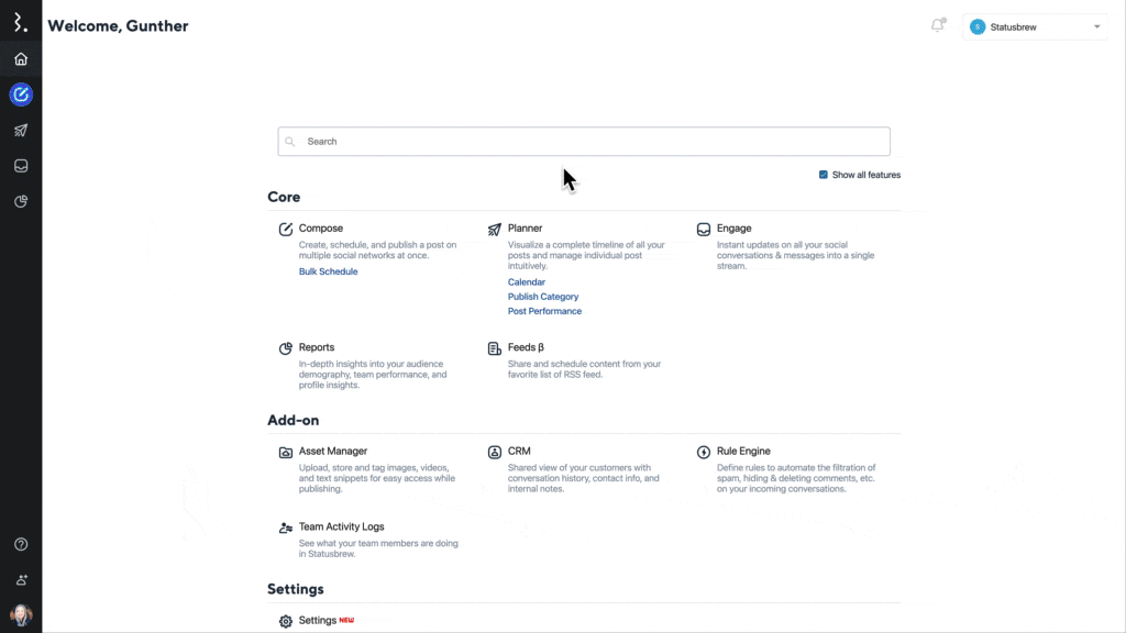 Statusbrew Publish & Engage