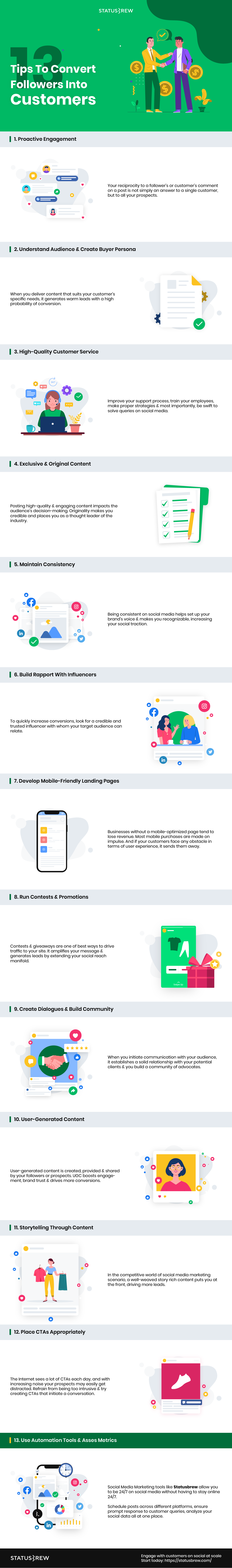 Tips to convert followers into customers Infographic