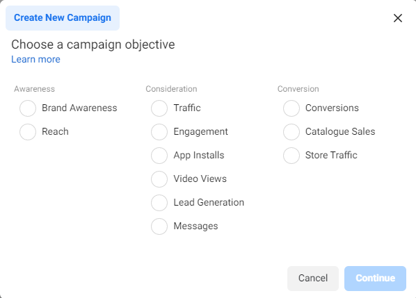 Facebook Ad Objective