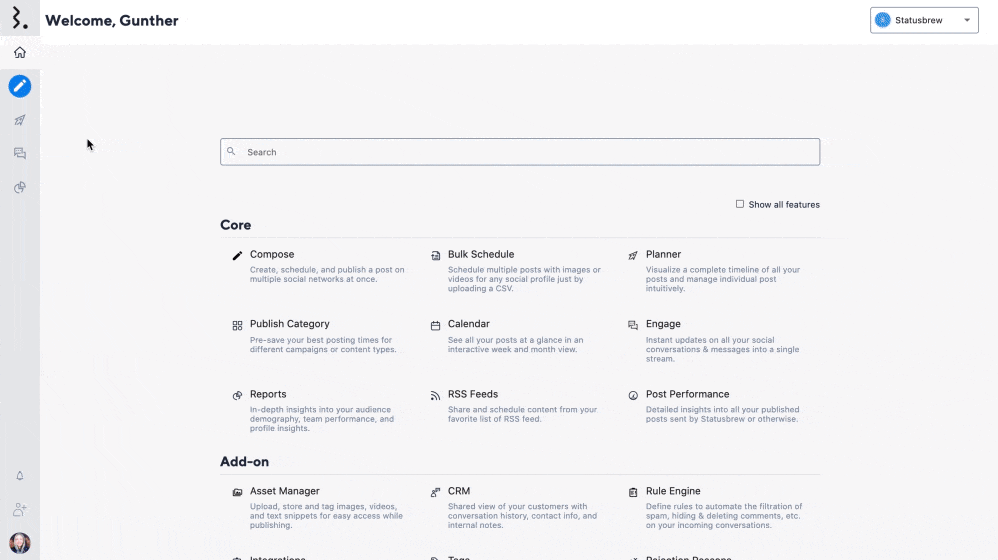 Add Brand Keywords In Statusbrew