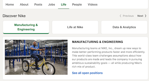 Nike LinkedIn
