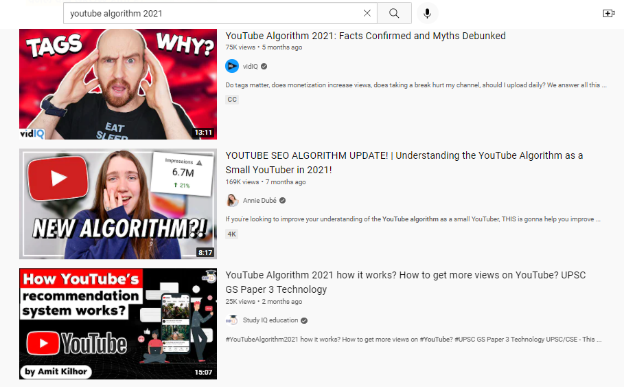YouTube Search Results