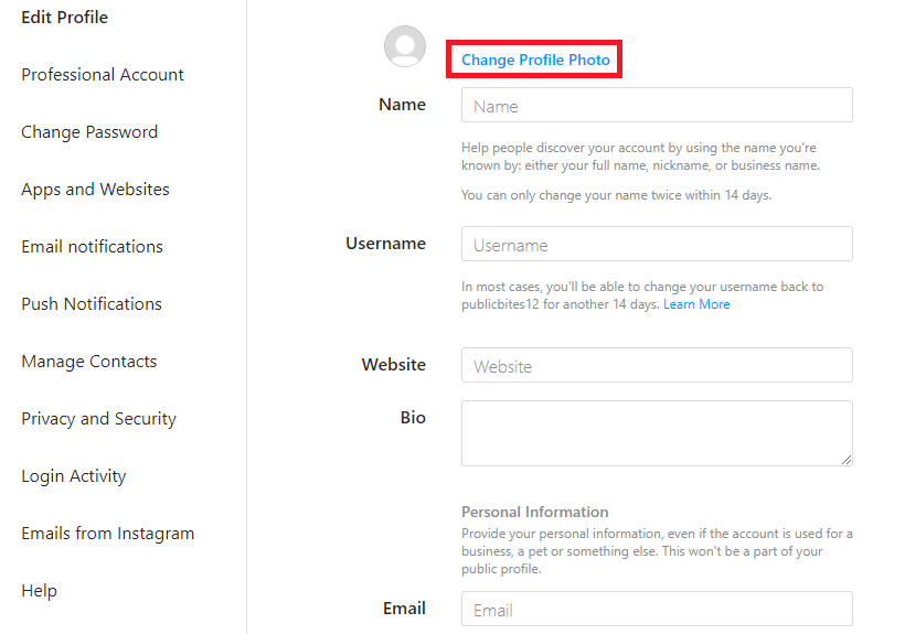 How To Change Your Instagram Profile Picture On Desktop