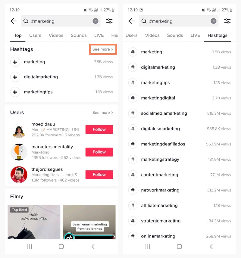 TikTok Hashtag Analytics