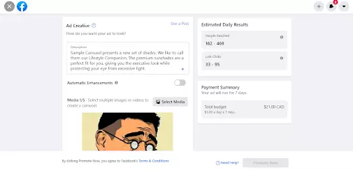 Facebook Carousel Ads