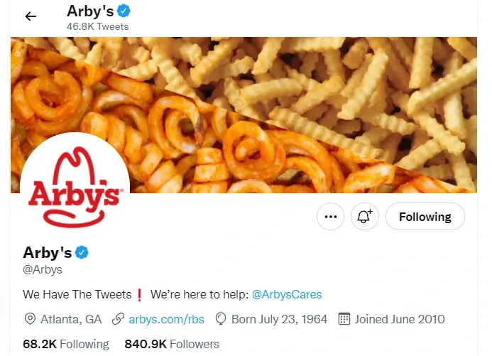 Arby's Twitter