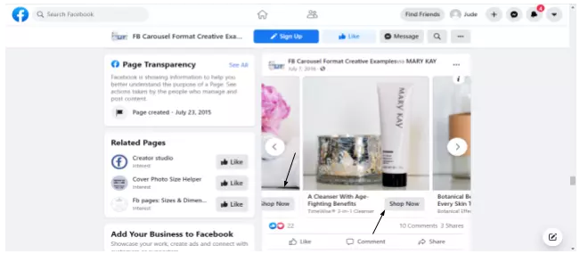 Facebook Carousel Ads