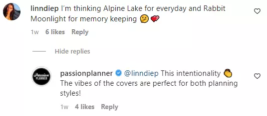 Passion Planner Customer Interaction Example