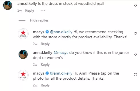 Macy Customer Interaction Example