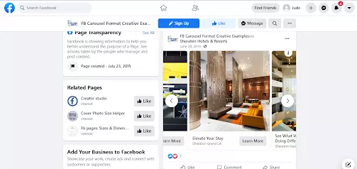 Facebook Carousel Ads