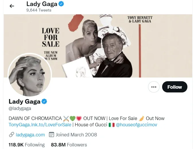 Lady Gaga Twitter