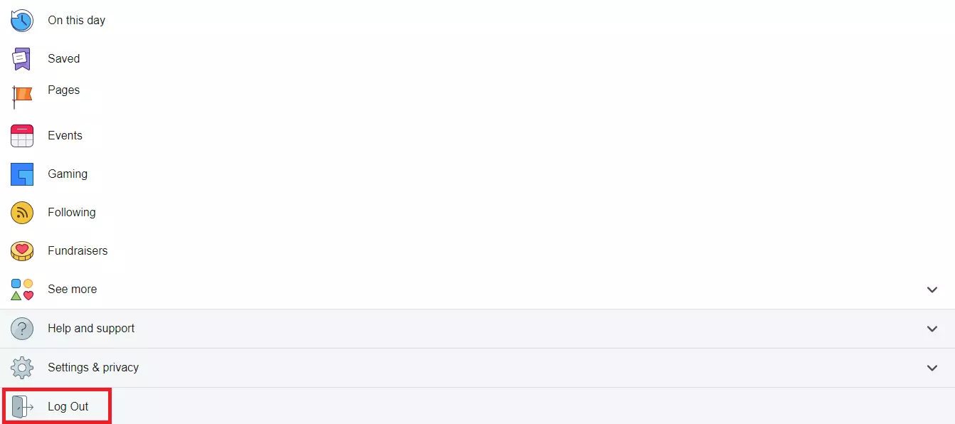 How To Log Out Of Facebook Touch Step 3