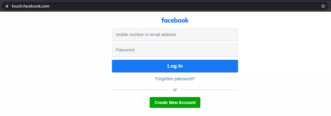 How To Log In To Facebook Touch