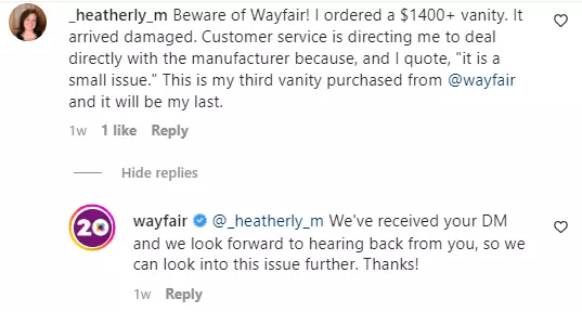 Wayfair Customer Interaction Example