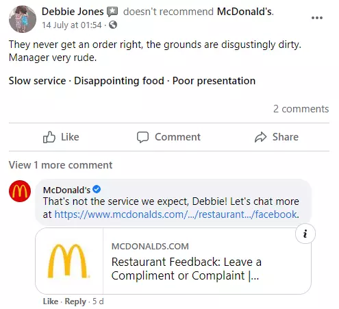 Complaints about poor customer service