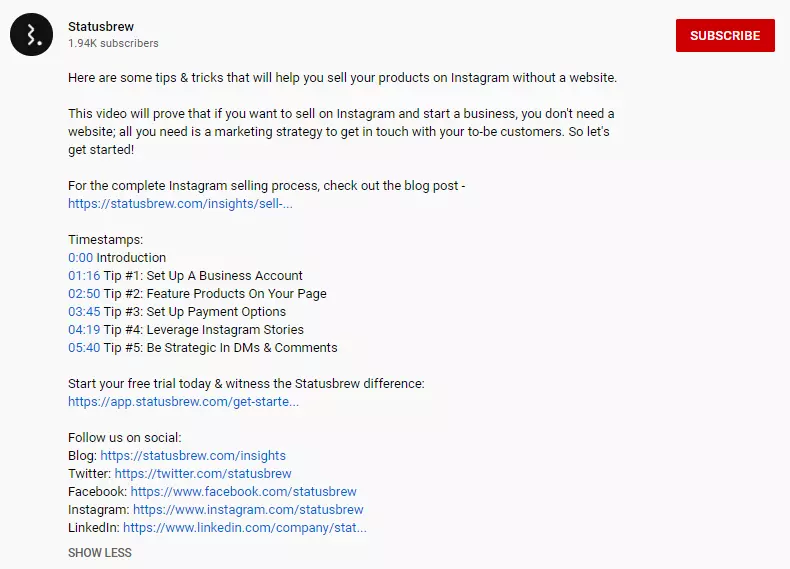 YouTube-video-description