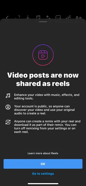 Instagram Reels Update