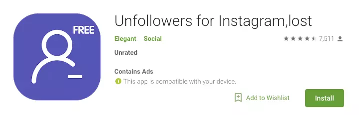 Unfollowers for Instagram Lost