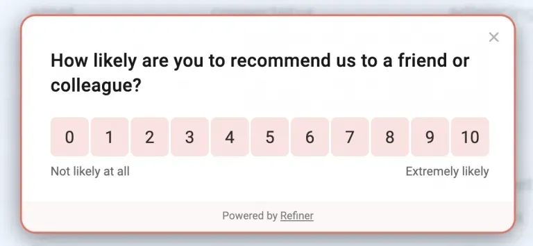 Net Promoter Score Survey