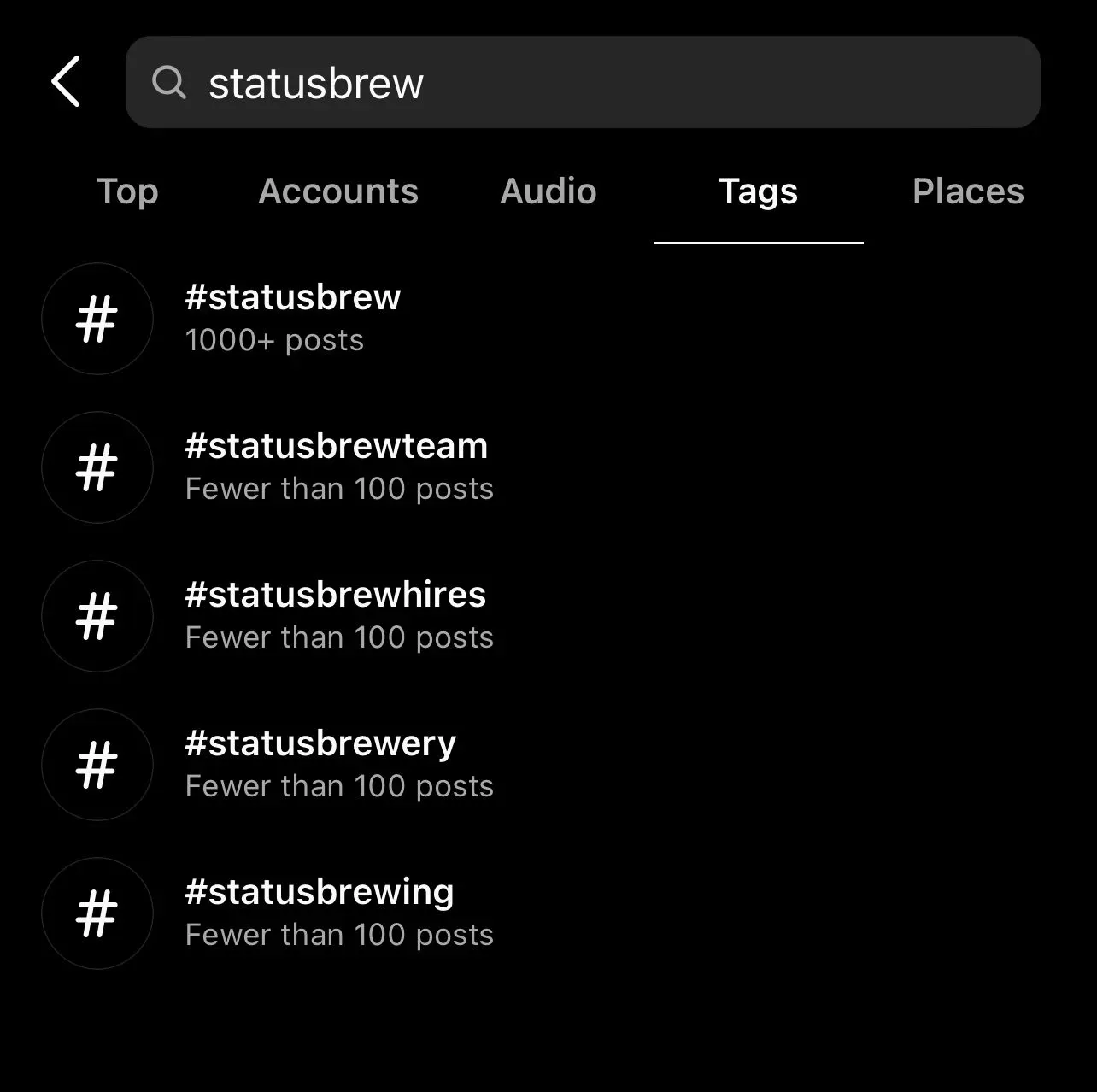 Statusbrew Instagram Search