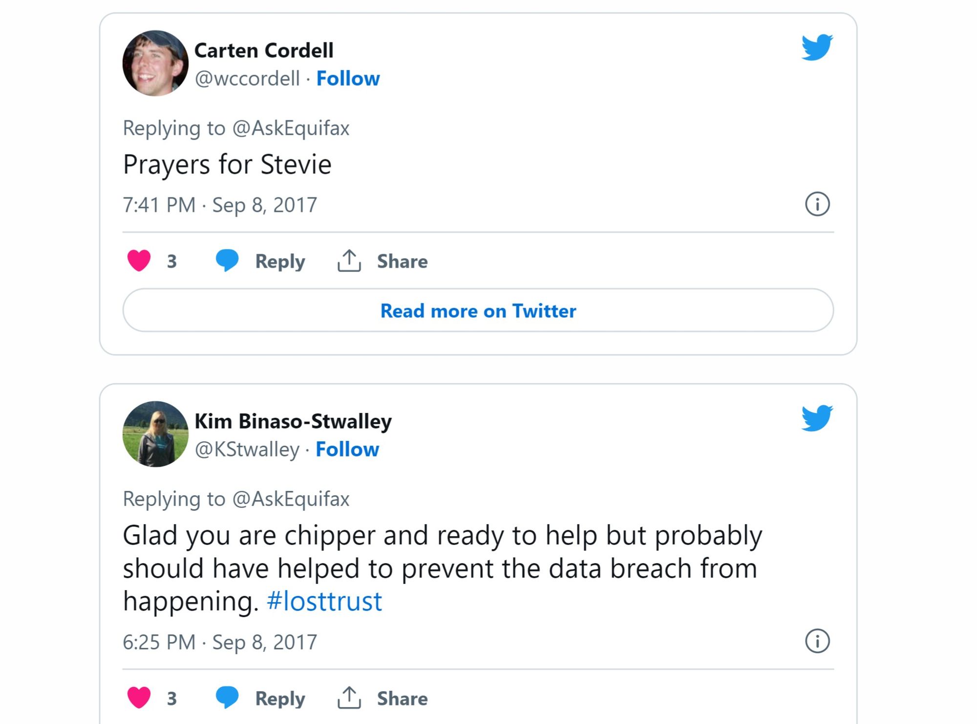 Equifax tweets