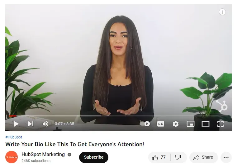 Make use of brief, descriptive video titles