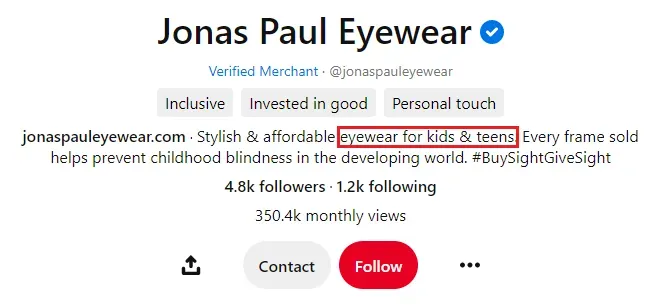 Pinterest Profile