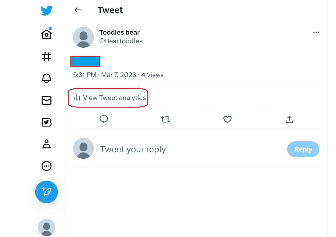 How to see the engagement for a particular tweet step 2