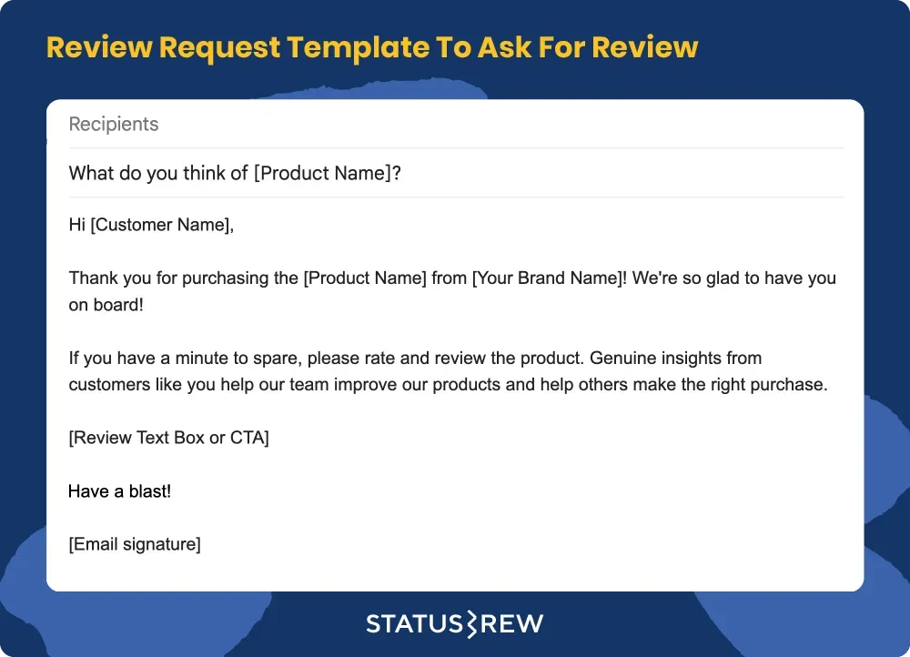 A Template To Ask For Review In Email