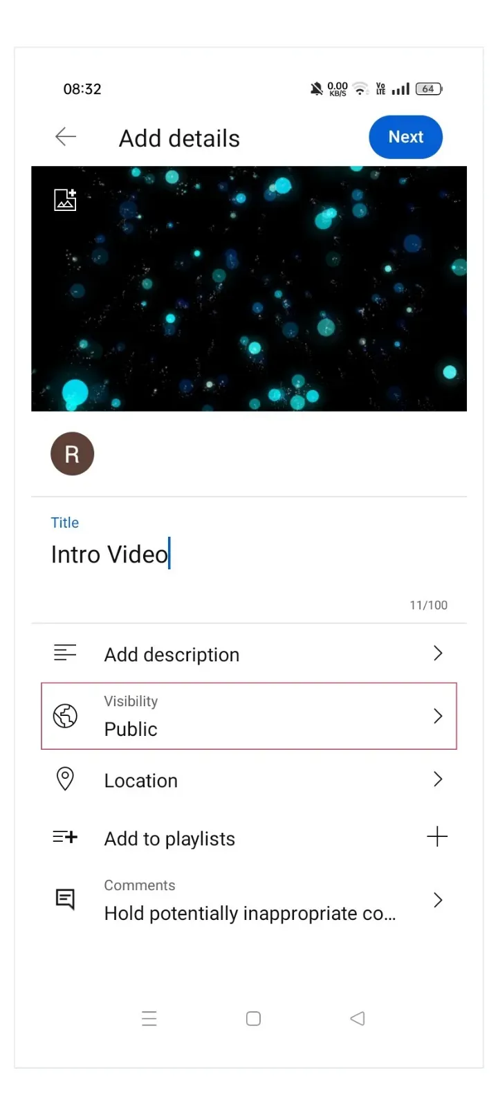 How To Schedule YouTube Videos On Phone Step 3
