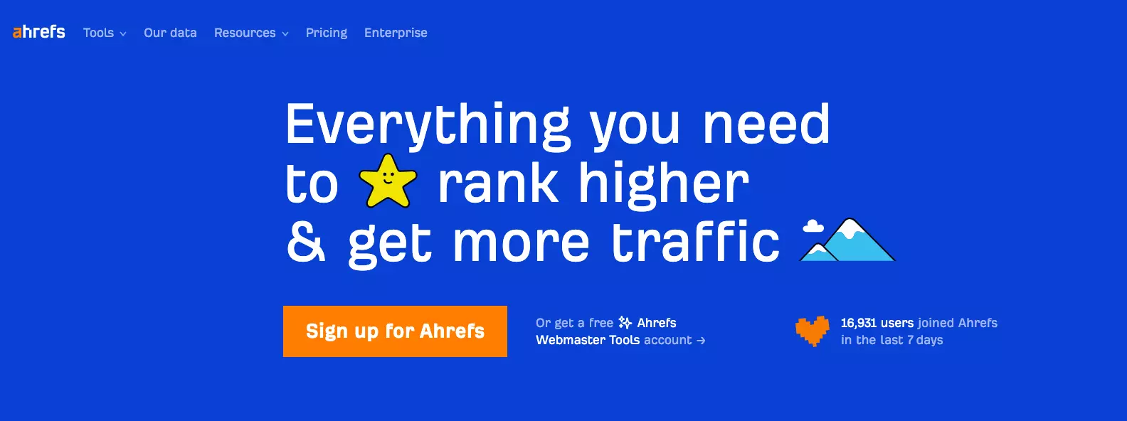 Ahrefs-home-page