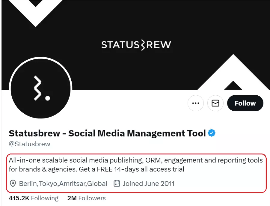 Statusbrew-Twitter-Bio
